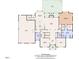 Main floor plan shows layout of main areas including kitchen, living room, primary bedroom and garage at 296 Shoreline Dr, Princeton, NC 27569