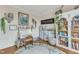 Charming office with hardwood floors, custom built-ins, and a large window for natural light at 296 Shoreline Dr, Princeton, NC 27569