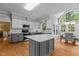 Modern kitchen featuring an island and ample counter space at 4225 Old Lewis Farm Rd, Raleigh, NC 27604