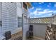 Cozy outdoor patio area with lattice fencing and a single chair at 4907 Hollenden Dr # 106, Raleigh, NC 27616