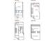 Detailed floor plan showcasing the layout of the four-story home, including bedroom, kitchen, garage, and rooftop terrace at 512 Gordon St # 901, Durham, NC 27701