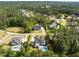 Expansive aerial view of the community, highlighting the homes, pools, and lush greenery in the neighborhood at 5125 Avalaire Oaks Dr, Raleigh, NC 27614