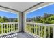 The spacious balcony offers views of lush greenery and nearby buildings, perfect for relaxation at 700 Martin Luther King Jr Blvd # A6, Chapel Hill, NC 27514
