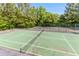 Community tennis court surrounded by trees and partially blocked by a black net on a sunny day at 700 Martin Luther King Jr Blvd # A6, Chapel Hill, NC 27514
