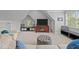 This bright and airy bonus room offers carpeted floors and neutral paint at 708 Mill Pointe Way, Elon, NC 27244