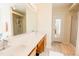 Bright bathroom featuring double sinks, ample counter space, and a clean, modern design at 1003 Southshore Pkwy, Durham, NC 27703