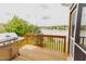 Back deck with an outdoor grill overlooking the waterfront. Ready for outdoor entertaining! at 1003 Southshore Pkwy, Durham, NC 27703