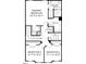 Second floor plan features bedrooms, walk in closets, laundry room, primary bath and hall bath at 10514 Pleasant Branch Dr # 35, Raleigh, NC 27614