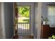 Inviting entryway with hardwood floors and a view of the front yard at 106 Chariot Dr, Sanford, NC 27330