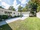 Private backyard featuring a patio and lawn area, perfect for entertaining at 110 W Parker St, Smithfield, NC 27577