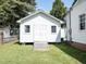 Exterior view of white storage shed with double doors at 110 W Parker St, Smithfield, NC 27577
