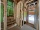 Framed staircase with green insulation at 1523 1/2 Sunrise Ave, Raleigh, NC 27608