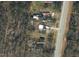 This aerial view shows the layout of the property and its location within the neighborhood at 1610 W B St, Butner, NC 27509