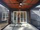 Covered patio with an outdoor living space and access to the backyard at 194 Landon Ridge, Sanford, NC 27330