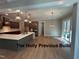 Modern kitchen with custom cabinets, quartz countertops, and stainless steel appliances at 194 Landon Ridge, Sanford, NC 27330