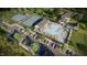 Aerial view of the planned community pool, tennis courts, and amenities at 2000 Clydner Dr, Apex, NC 27523