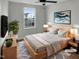 Cozy bedroom featuring a comfortable bed, soft rug, and decorative wall art at 2079 Alderman Way, Creedmoor, NC 27522