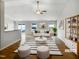Bright living room features hardwood floors, vaulted ceiling, and stylish decor at 2079 Alderman Way, Creedmoor, NC 27522