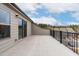 Large deck featuring sliding glass doors and neutral siding, perfect for outdoor relaxation and entertainment at 2140 Stegemann St, Apex, NC 27502