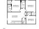 Upstairs floor plan featuring 3 bedrooms, 2 bathrooms, and a flex room at 227 Macon Lake Drive # 26, Apex, NC 27523