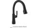 Coranto matte black faucet featuring a sleek, modern design with a smooth pull-down sprayer for added convenience at 230 Steel Spring Rd # 49, Angier, NC 27501