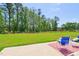 Backyard with a well-manicured lawn and a patio at 244 Potomac River St, Garner, NC 27529