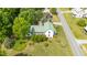 Aerial view showcasing a home with beautiful greenery and landscape in a peaceful setting at 2440 Glencoe St, Burlington, NC 27217