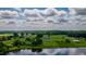 Stunning aerial shot showcasing a home with sprawling lawns and serene lake views at 2912 Epps Clark Rd, Siler City, NC 27344