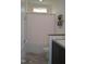 Cozy bathroom featuring a shower/tub combo with modern sink and cabinet at 2912 Epps Clark Rd, Siler City, NC 27344