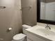 Bathroom featuring a vanity, toilet, and chrome fixtures at 3489 Forestdale Dr # 2D, Burlington, NC 27215