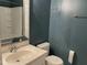 Modern bathroom featuring stylish vanity, toilet, shower, and sleek chrome fixtures at 3489 Forestdale Dr # 2D, Burlington, NC 27215
