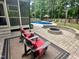 Relaxing patio area with comfortable seating and a cozy outdoor fire pit at 4405 Brighton Ridge Dr, Apex, NC 27539