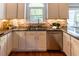 Kitchen with stainless steel appliances, stone countertops, backsplash and undermount sink at 5025 Martin Farm Rd, Raleigh, NC 27613