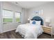 Inviting bedroom filled with natural light, featuring a decorative headboard and matching side tables at 648 White Birch Ln, Angier, NC 27501