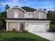 Charming home with a brick and gray facade, complemented by a lush lawn and colorful landscaping for curb appeal at 658 White Birch Ln, Angier, NC 27501