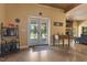 Inviting foyer with double doors, modern decor, and plenty of room to greet visitors at 6707 Frieden Church Rd, Gibsonville, NC 27249