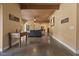 Open concept living area featuring unique lighting, neutral paint and hardwood floors at 6707 Frieden Church Rd, Gibsonville, NC 27249
