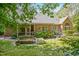 Manicured backyard, garden, and screened porch at 10011 Hammock Bnd, Chapel Hill, NC 27517