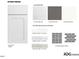 Selection of kitchen finishes featuring shaker white cabinets and Silestone countertops with an Emser Catch backsplash at 1036 Harper Rd, Raleigh, NC 27603