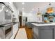 Bright kitchen with stainless steel appliances and island at 129 Trellingwood Dr, Morrisville, NC 27560