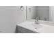 Bathroom features a modern vanity with a sleek countertop, stylish lighting fixtures, and modern hardware at 1442 Aversboro Rd # 7, Garner, NC 27529