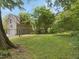 A spacious backyard includes a newer home and a storage shed at 1521 N Duke St, Durham, NC 27701