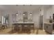 Open concept kitchen with island and bar seating, stainless steel appliances at 1800 Pershing Rd, Raleigh, NC 27608