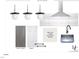 Modern kitchen boasting sleek cabinetry and stylish pendant lights, perfect for cooking and entertaining at 1800 Pershing Rd, Raleigh, NC 27608