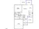 Detailed first-floor plan showcasing the primary bedroom, Gathering room, and kitchen layout at 186 N Maple Walk Dr # 224, Garner, NC 27529