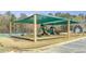 Outdoor playground featuring slides, climbing structures, and benches with protective covering at 1933 Castle Pines Dr, Raleigh, NC 27604