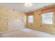 Bedroom features wallpaper, carpet, trim, and windows with valances for a cozy atmosphere at 2089 White Pond Ct, Apex, NC 27523