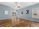 Spacious living room features hardwood flooring, natural light, and high ceilings at 230 Forest Meadow Ln, Franklinton, NC 27525