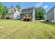 Spacious backyard with a deck, perfect for outdoor entertaining at 2407 Miriam Cir, Durham, NC 27704