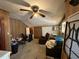 A living room with a ceiling fan and some furniture at 302 N 12Th St, Erwin, NC 28339